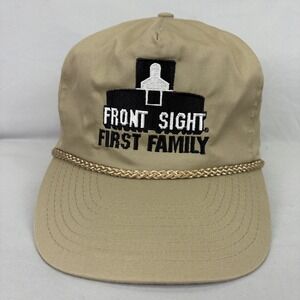 Nissun Cap Front Sight First Family Hat Mens OSFA Tan Braided Rope Snapback
